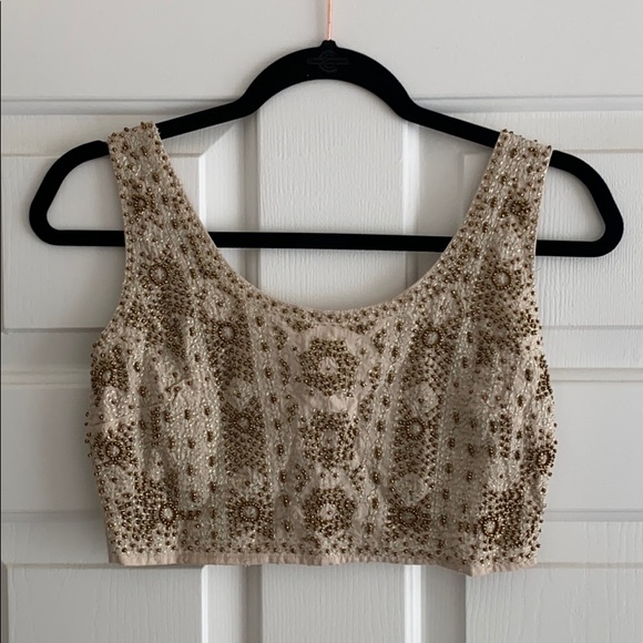 RAGA Tops - Women’s Urban Outfitters Beaded Shimmer Crop Top